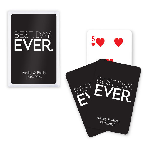 Personalized Playing Card Favors - Best Day Ever